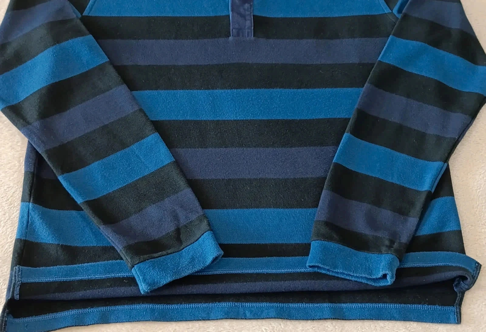 Polo Lacoste azul Listrado Riscas pretas Mangas compridas Tamanho 8 – photo 7